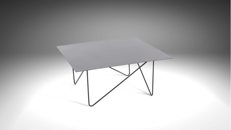 Table basse carrée en acier vernis SHAPE - Multiples coloris disponibles pour cette table en toute simplicité