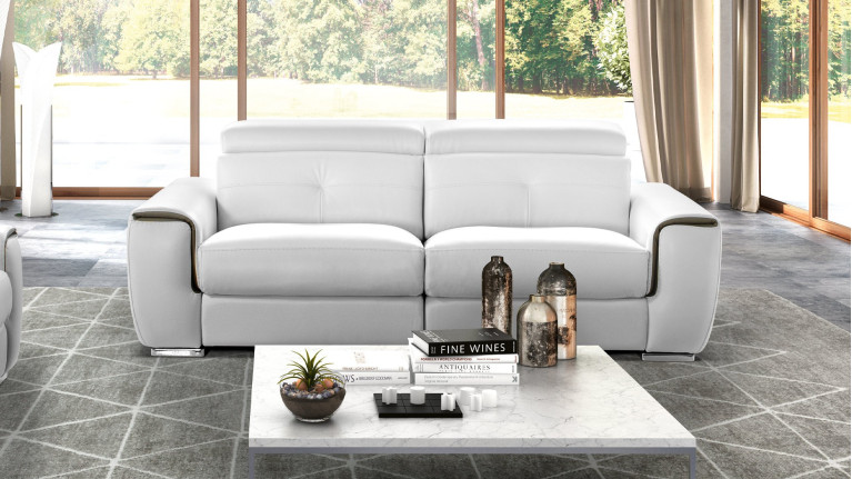Canapé têtières relevables CARAVEL - Détendez-vous dans ce canapé 2 ou 3 places réalisable en cuir ou tissu.