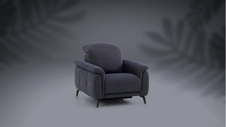 Fauteuil relaxation électrique YONDO - Fauteuil tout électrique avec l'inclinaison synchronisée des assises et têtières. Un tiss