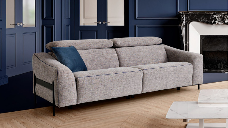 Canapé LUNIA - Confort moelleux et têtière réglable pour ce modele aux multiples configurations