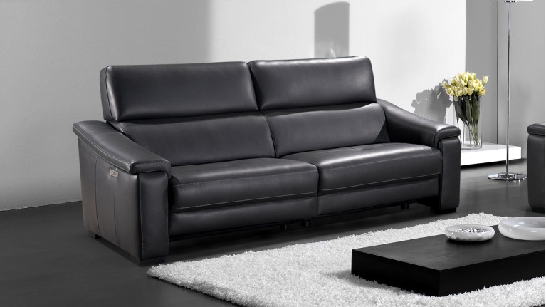Canapé MILANO - l’élégance d’un grand classique. Réalisable en cuir, tissu et microfibre bi couleur ou bi matière