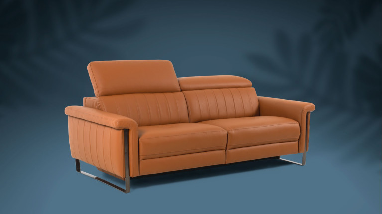 Canapé DETROIT | Grand confort pour ce canapé droit réalisable en tissu ou cuir