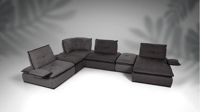 Le canapé d'angle modulable OREO| 100% modulable. Dossiers rabattables