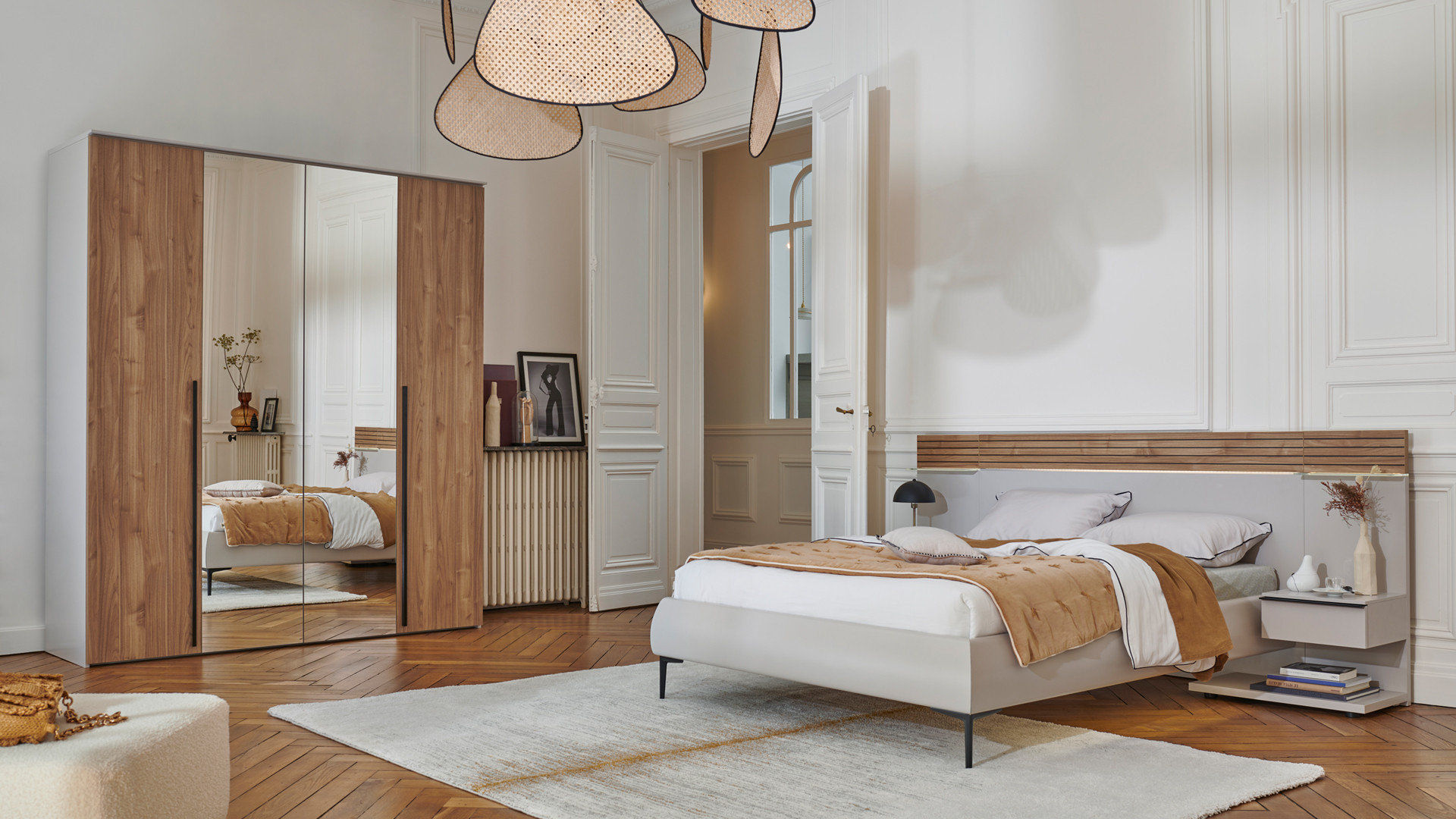 Armoire portes pliantes TOSCANE | Meubles Celio