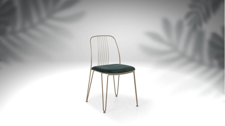 Chaise en structure tubulaire, pour salle à manger, Granada