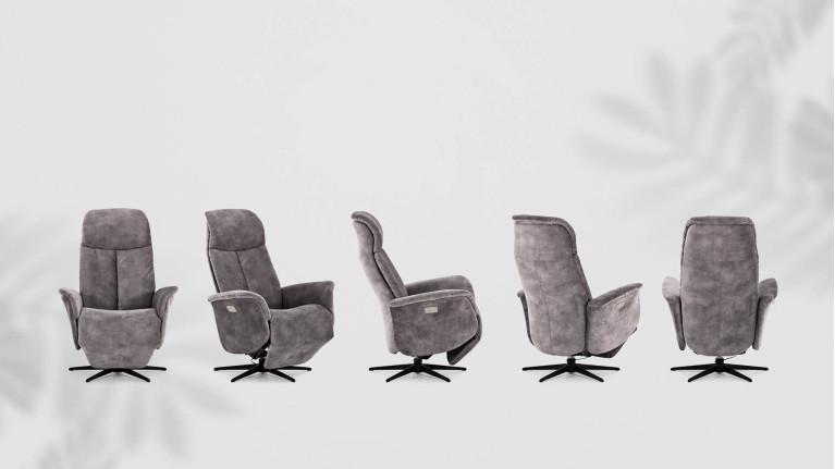 Fauteuil relaxation électrique TOBIAS - 3 dimensions au choix