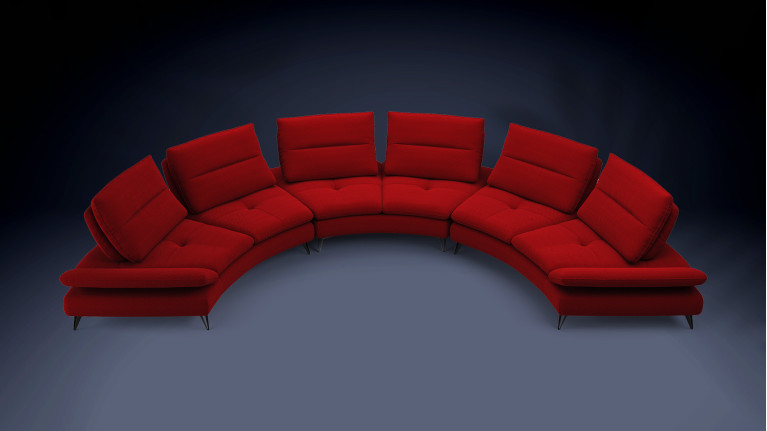 Canapé 6 places tissu ARCHI | Design audacieux et format XXL