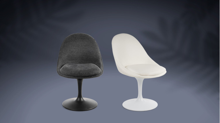 Chaise pivotante blanche SONIA