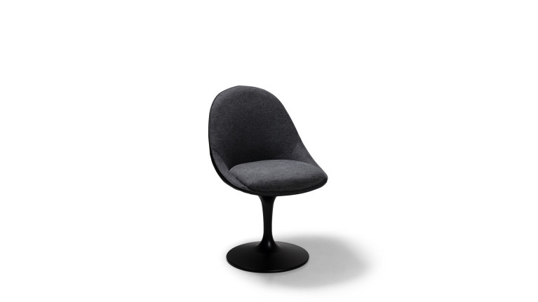 Chaise piètement tupile. Chaise avec 1 pied central noir, gris ou blanc