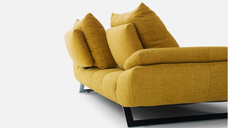 Canapé droit, assise moelleuse, assise réglable, Level