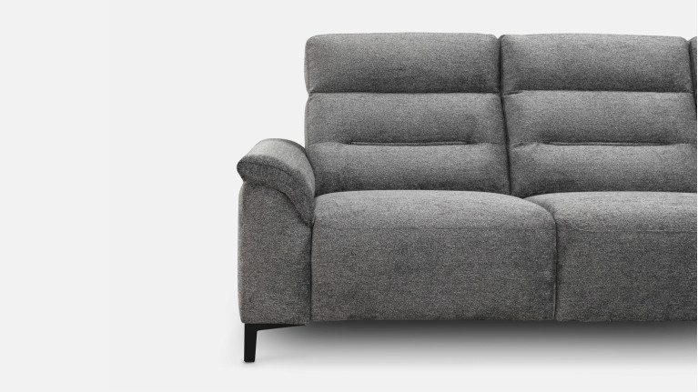Canapé d'angle relaxation électrique tissu ALBATROS | Confort moelleux