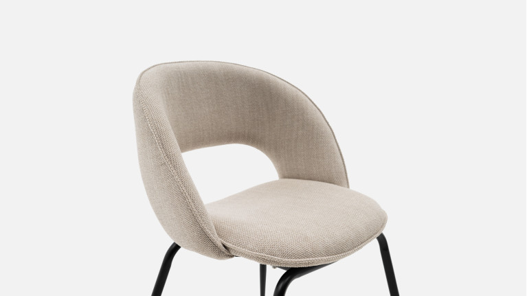 Chaise de salle à manger ergonomique confortable, Bella