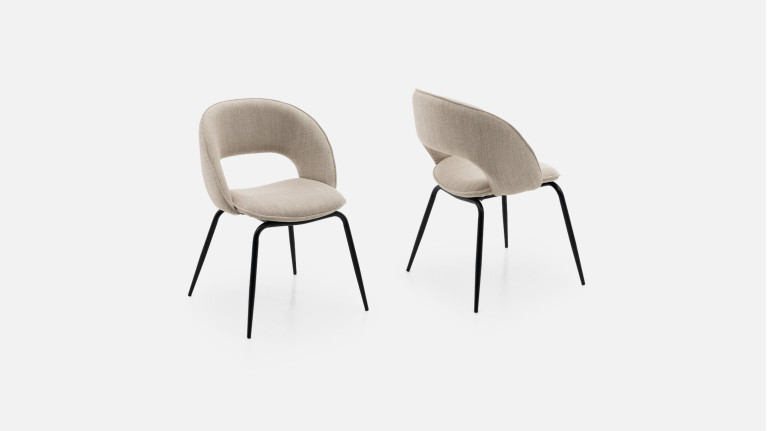 Chaise de salle à manger ergonomique confortable, Bella
