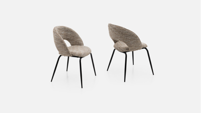 Chaise de salle à manger ergonomique confortable, Bella