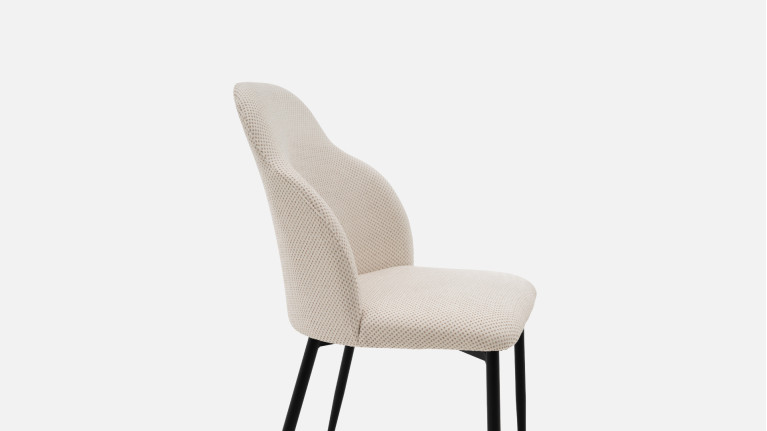 Chaise de salle à manger design italien en tissu, Bump