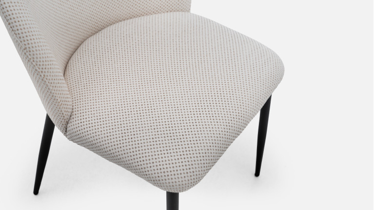 Chaise de salle à manger design italien en tissu, Bump