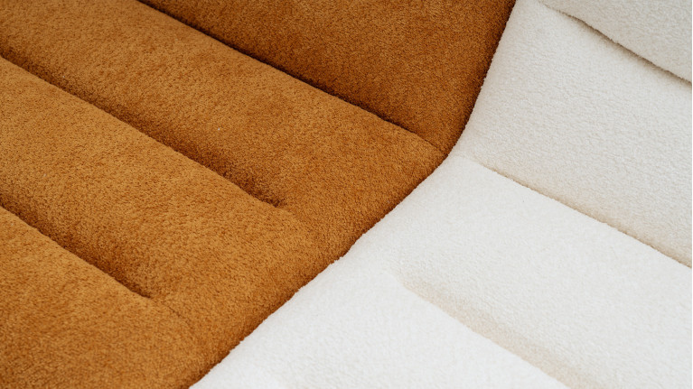 Canapé d'angle modulable en tissu, confort enveloppant, Lotus