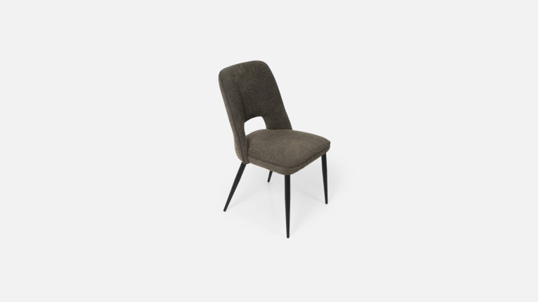 Chaise en tissu et acier, pour salle à manger design, ST2204