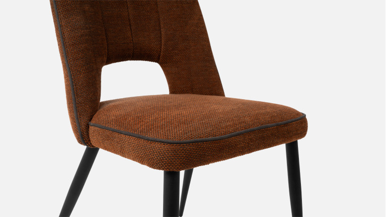 Chaise en tissu et acier, pour salle à manger design, ST2204