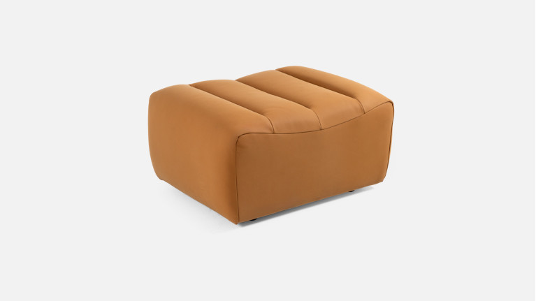 Pouf en cuir, 100% modulable et personnalisable, Lotus