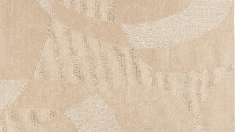 Tapis 100% laine tuftée main, tons doux monochrome, Piana