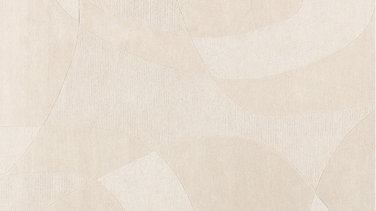 Tapis 100% laine tuftée main, tons doux monochrome, Piana