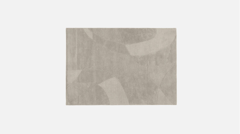 Tapis 100% laine tuftée main, tons doux monochrome, Piana