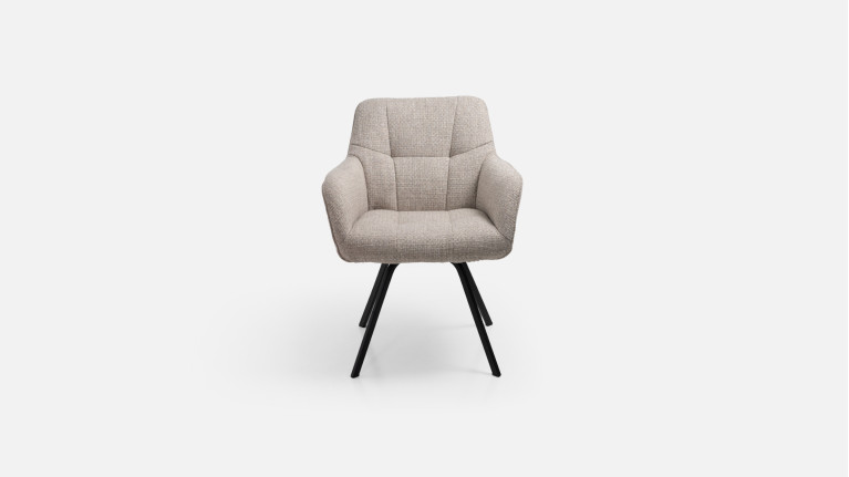 Fauteuil pivotant tissu LITCHI | Design et confort à la scandinave
