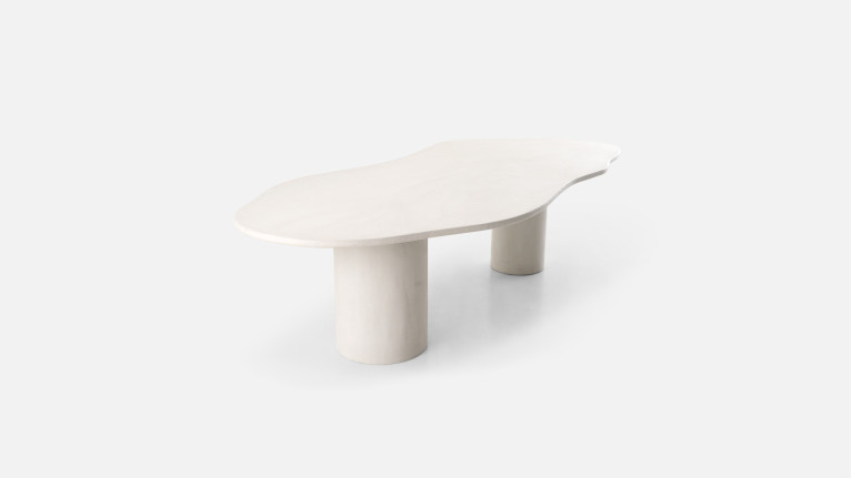 Table à manger design à forme organique beige, Picasso