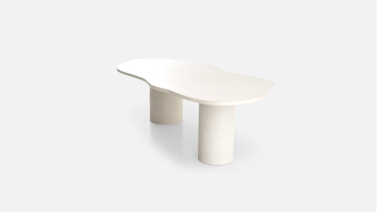 Table à manger design à forme organique beige, Picasso
