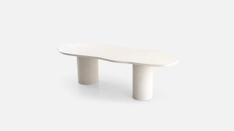 Table à manger design à forme organique beige, Picasso