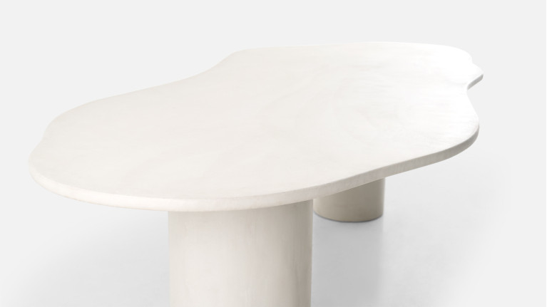 Table à manger design à forme organique beige, Picasso