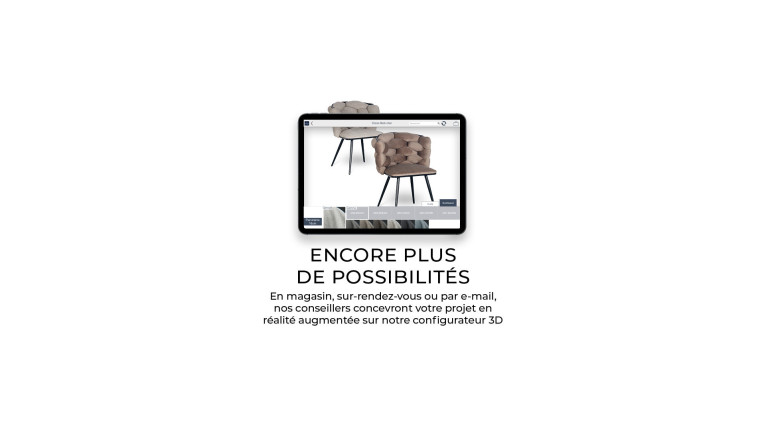 Chaise en tissu et acier, pour salle à manger design, ST2204