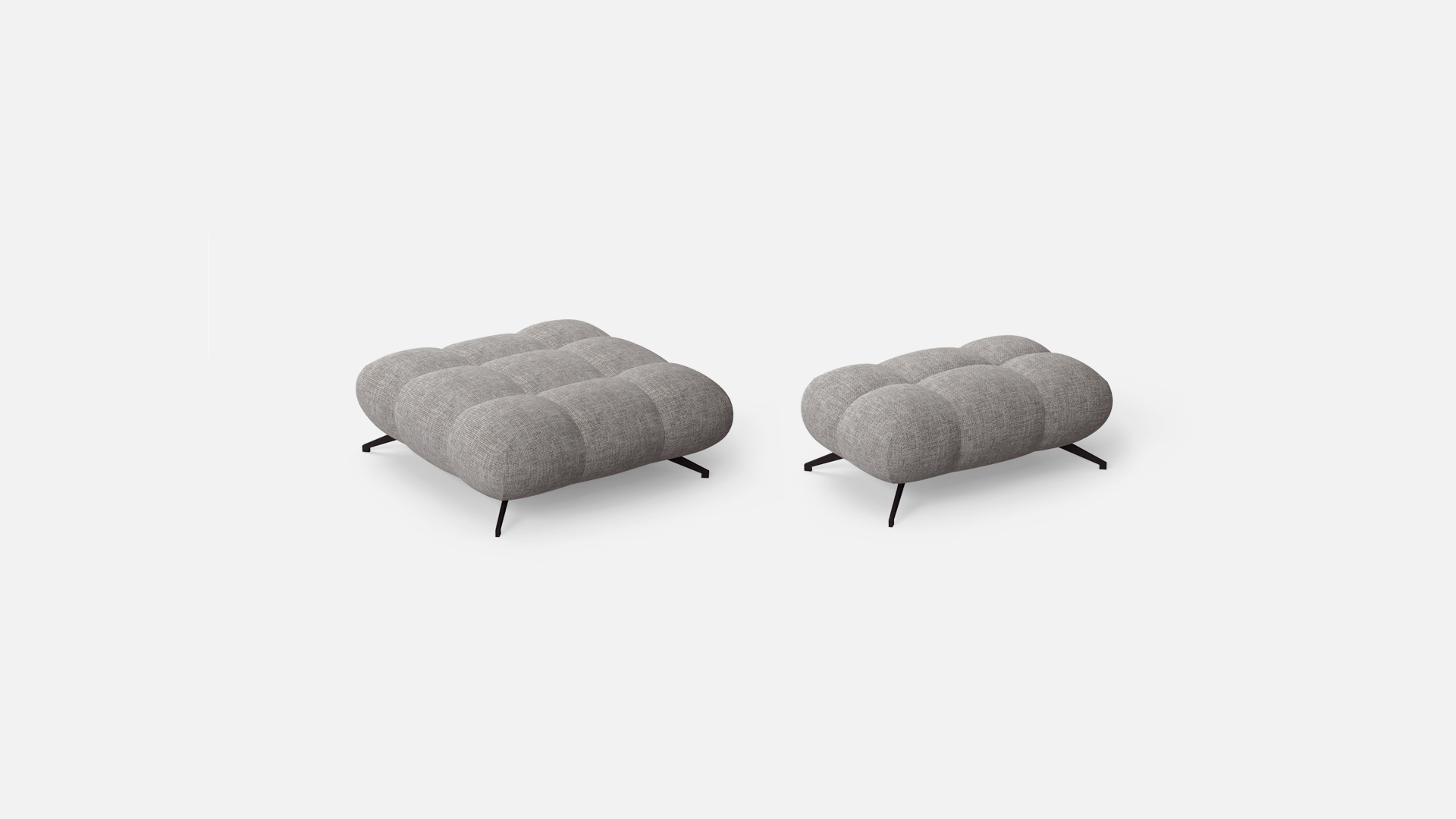 Pouf de salon en tissu, design italien, Otto