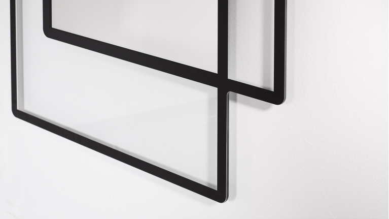 Miroir design pour salon, effet relief, 50 x 170 Bordo