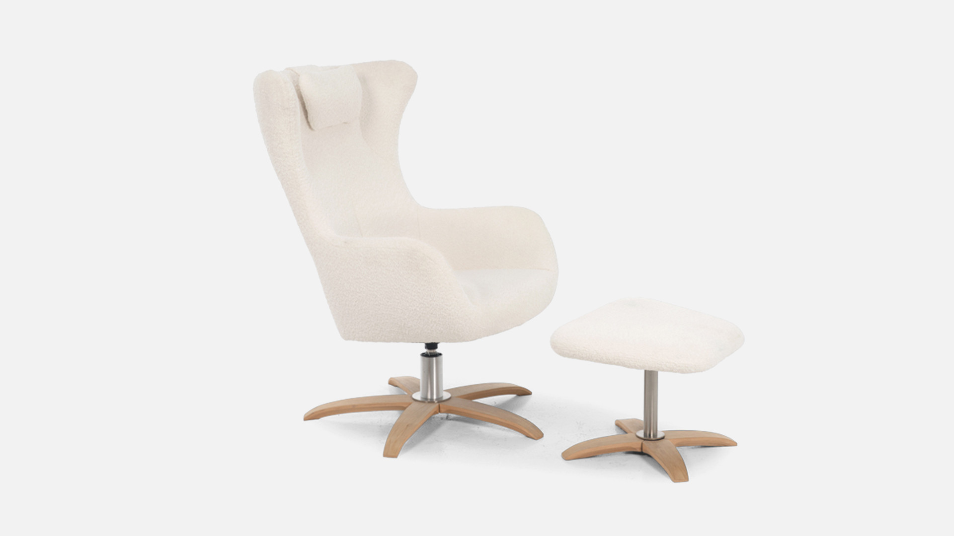 Fauteuil pivotant tissu DEXTER | Confort et d'élégance