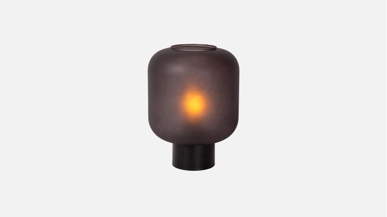 Lampe design en verre fumée de haute qualité, Eloïse