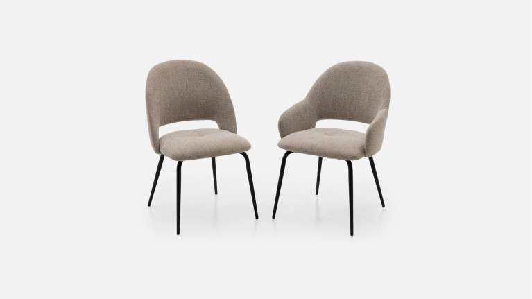 Fauteuil de salle à manger élégant, assise confortable, Queen