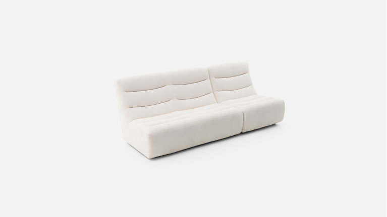 Canapé d'angle modulable en tissu, confort enveloppant, Lotus