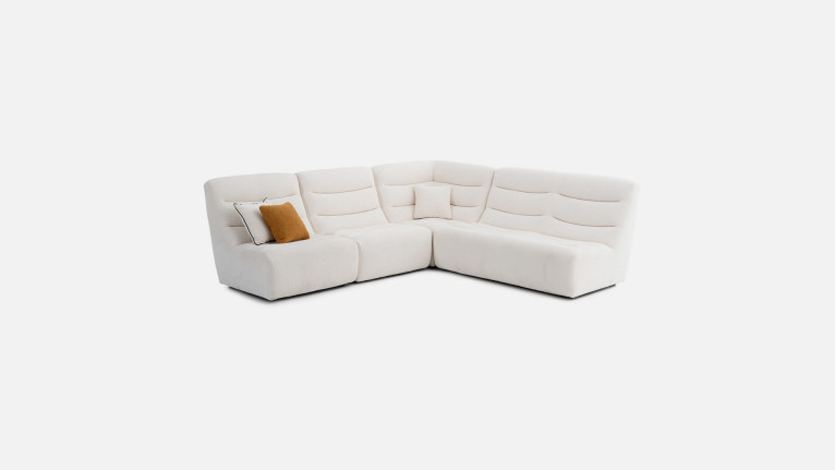 Pouf en cuir, 100% modulable et personnalisable, Lotus