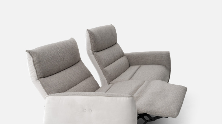 Canapé relaxation électrique 3 places tissu ZEUS | Confort et détente