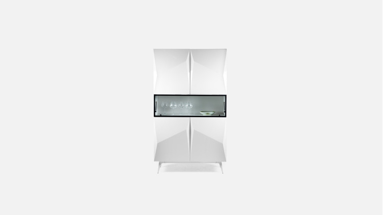 Vitrine structurée au design minimaliste japonais, Origami