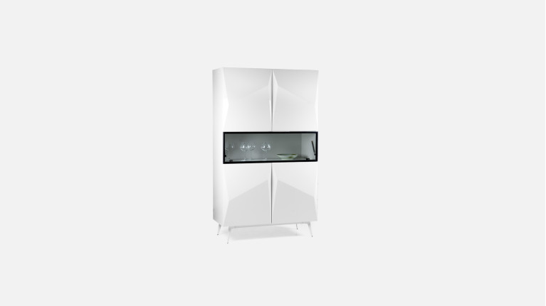 Vitrine structurée au design minimaliste japonais, Origami