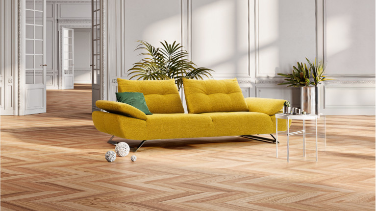 Canapé droit, assise moelleuse, assise réglable, Level