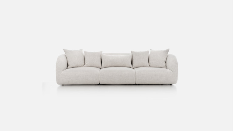 Canapé 3 places maxi enveloppant et confortable beige RIVA