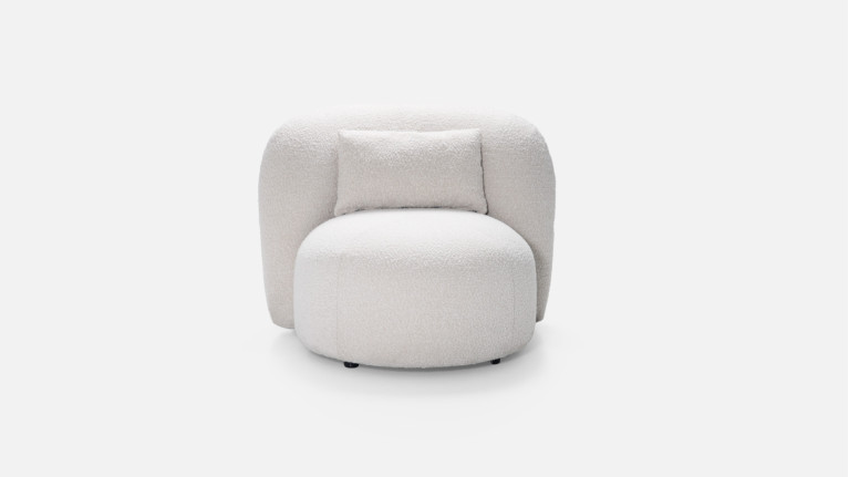 Fauteuil et son bout de canapé MOLLIS l Aux courbes enveloppantes