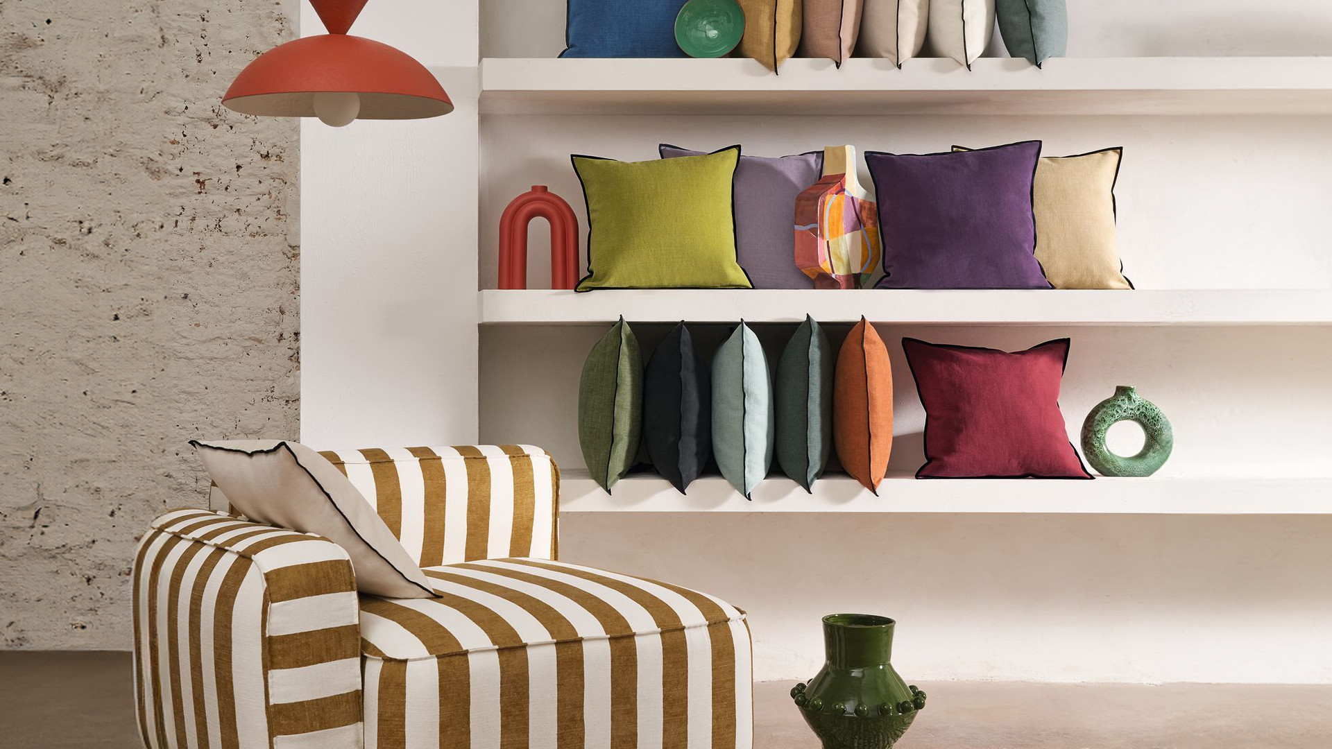 Coussin coloré au design élégant, 45x45 cm, Texas