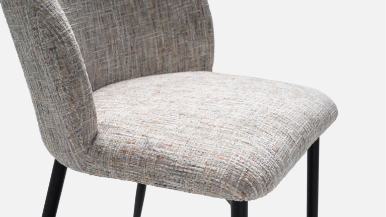 Chaise de salle à manger design italien en tissu, Bump