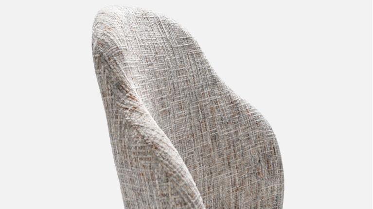 Chaise de salle à manger design italien en tissu, Bump