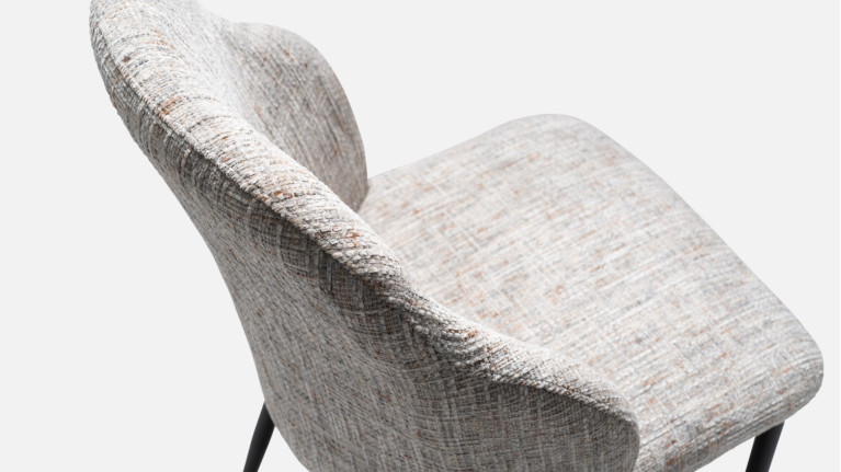 Chaise de salle à manger design italien en tissu, Bump
